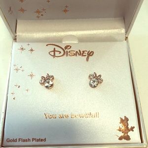 Disney Minnie Rose Gold & Crystal Studs